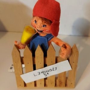 Annalee boy selling lemonade doll